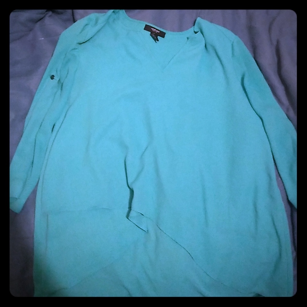 Alfani teal blouse